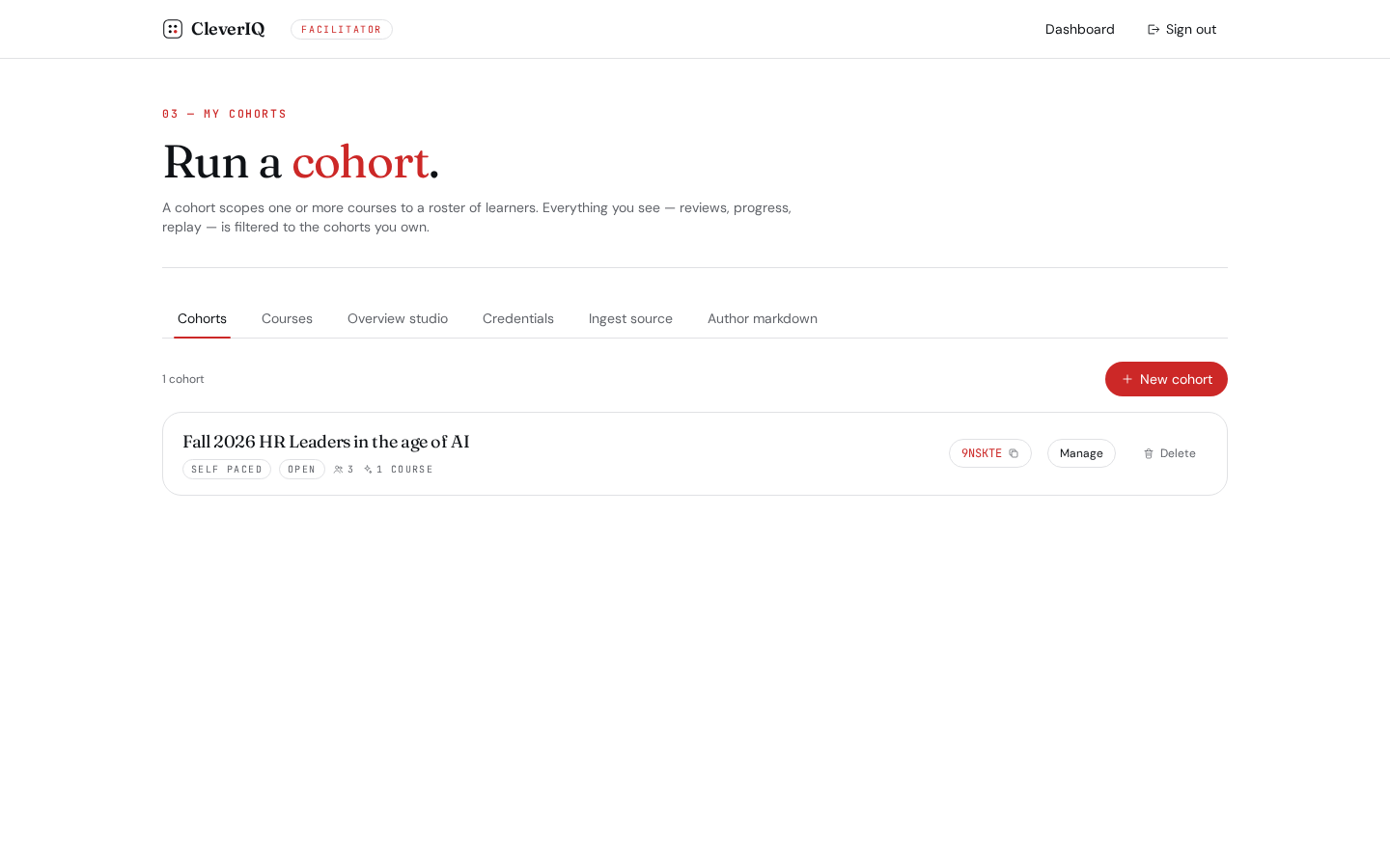 Cohorts dashboard